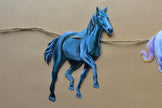 Horse Garland - illustrated paper garland - equestrian party decor - horse lover gift - horse nursery - cowgirl gift