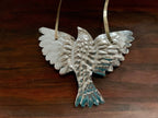 Bird Handmade Embossed Pressed Copper or Tin Wall Decoration in Folk art style