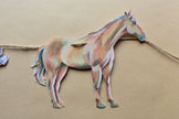Horse Garland - illustrated paper garland - equestrian party decor - horse lover gift - horse nursery - cowgirl gift