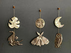 Moon and Moth Handmade Embossed Pressed Tin Wall Decoration