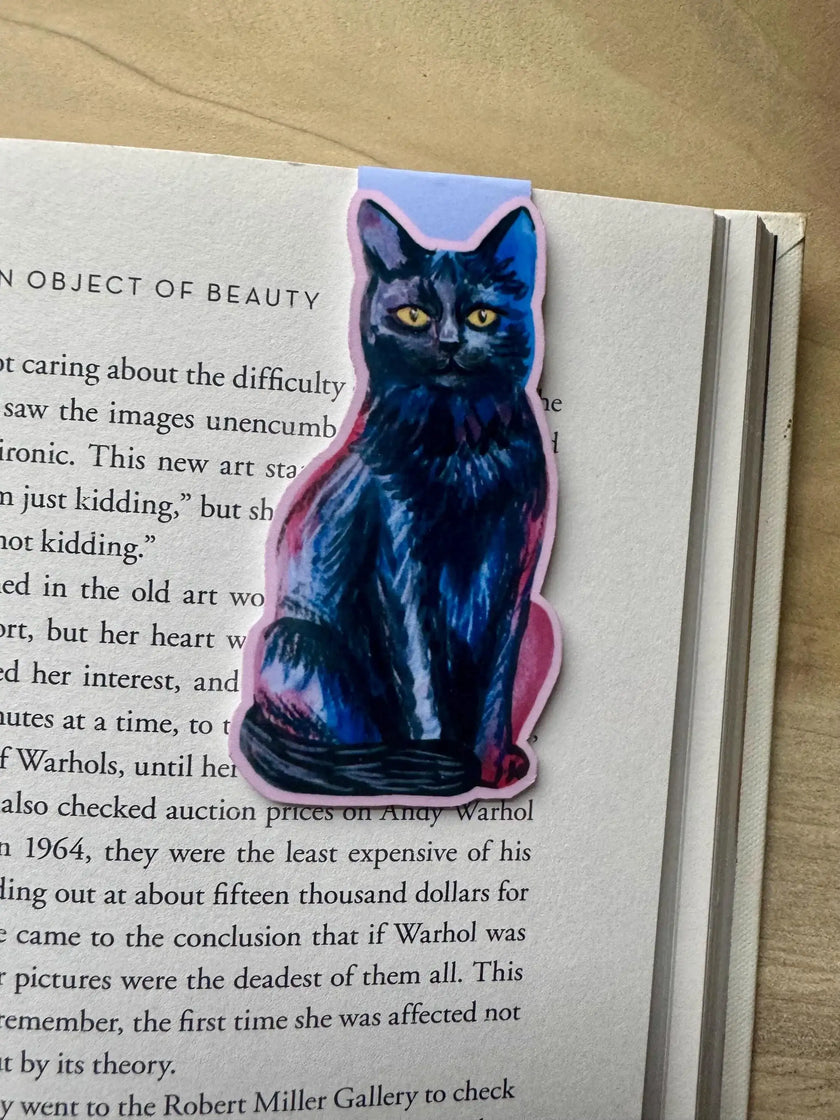 Illustrated Cats Magnetic Bookmarks - set of 3 handmade bookmarks