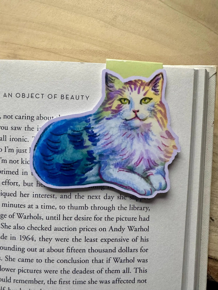 Illustrated Cats Magnetic Bookmarks - set of 3 handmade bookmarks