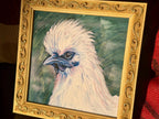 Silkie Chicken Art Print: Fluffy White Chicken Illustration