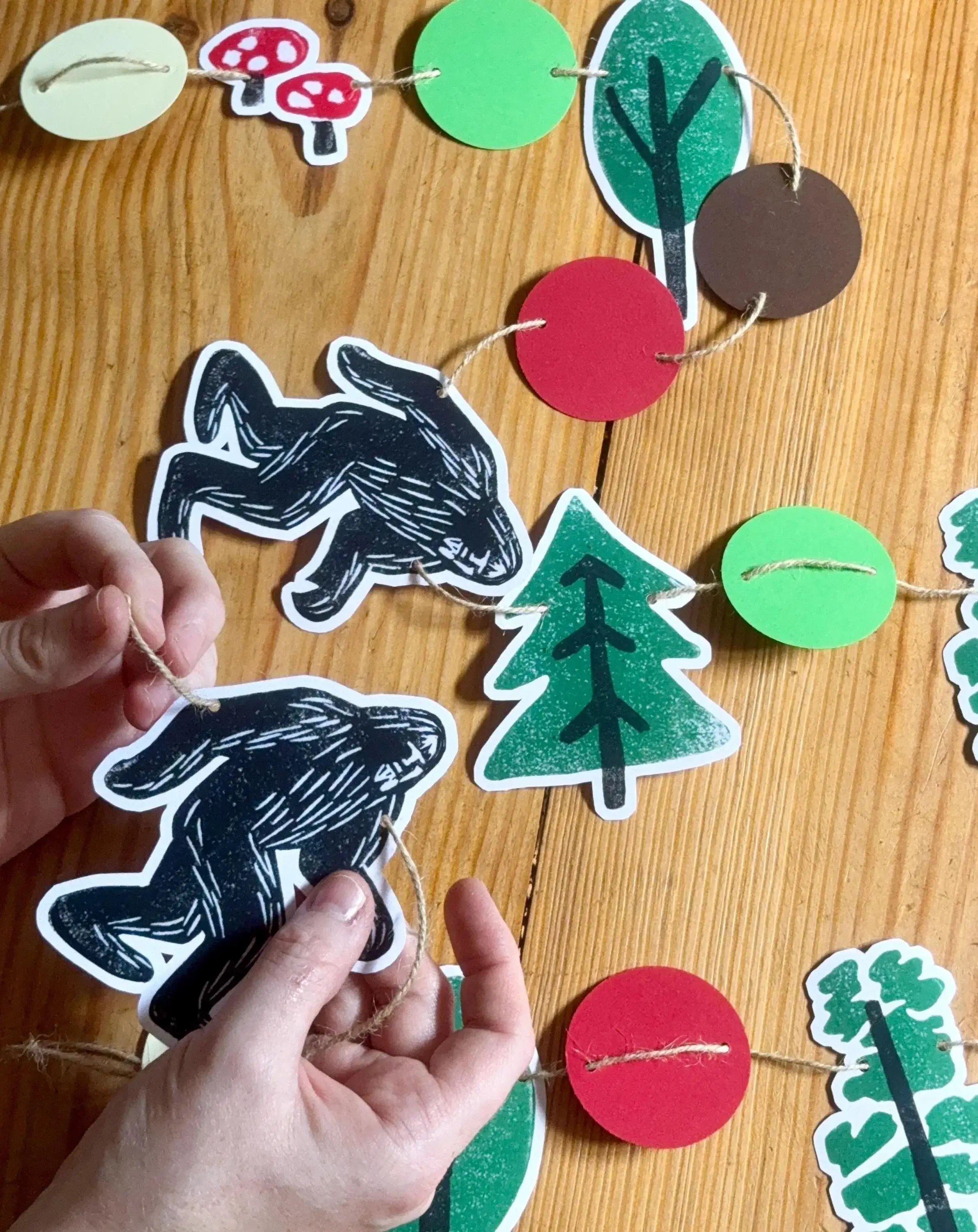 Bigfoot Garland Kit - colorful outdoorsy decor
