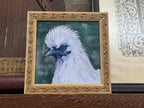 Silkie Chicken Art Print: Fluffy White Chicken Illustration