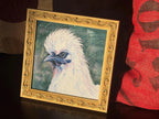 Silkie Chicken Art Print: Fluffy White Chicken Illustration