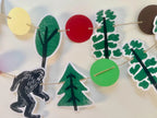 Bigfoot Garland Kit - colorful outdoorsy decor