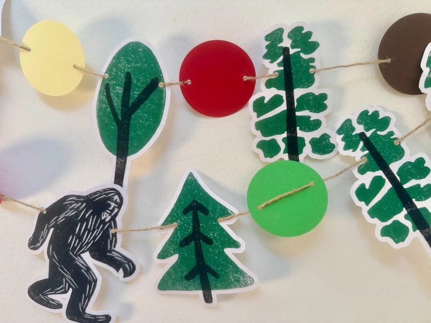 Bigfoot Garland Kit - colorful outdoorsy decor