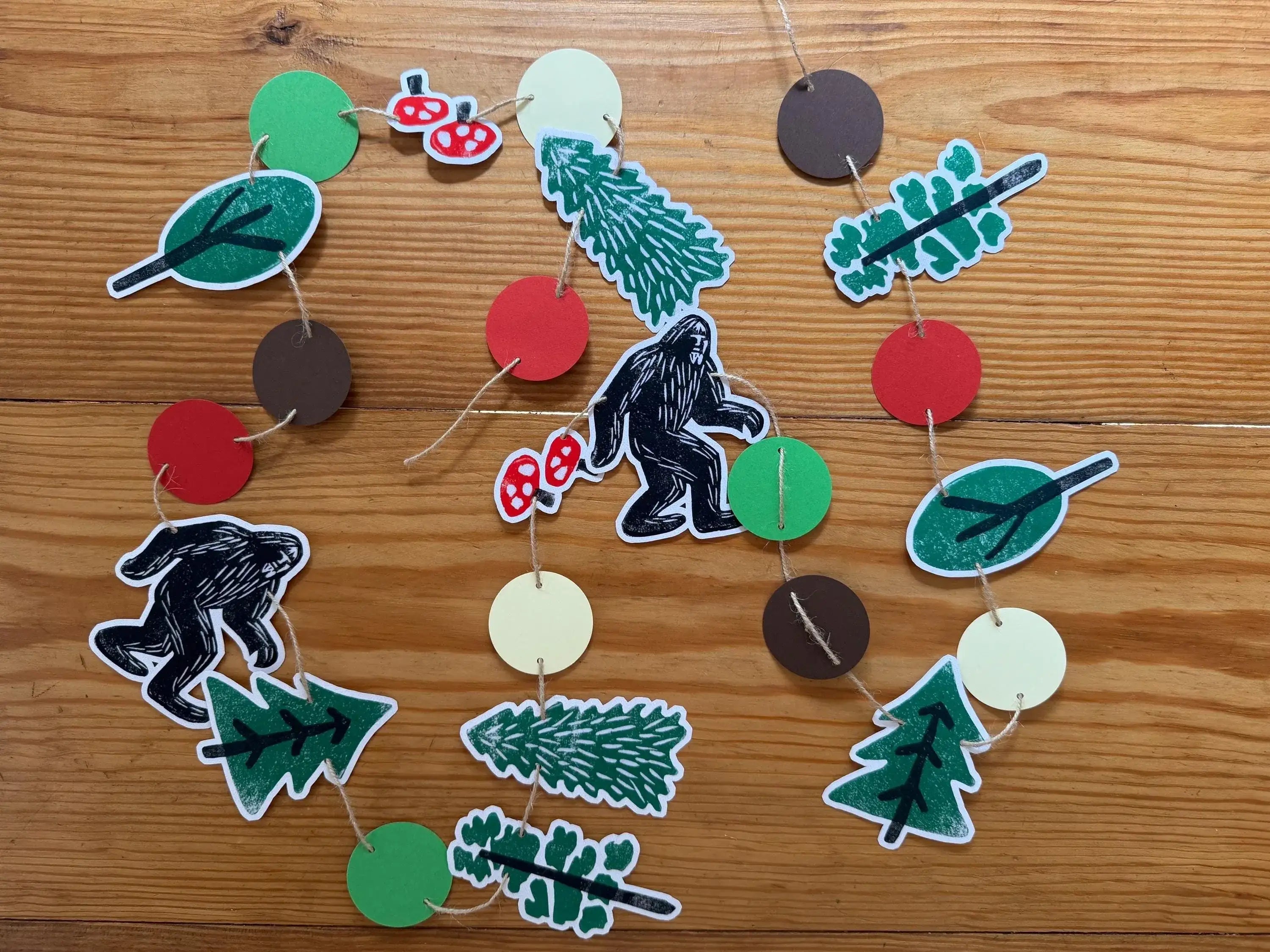 Bigfoot Garland Kit - colorful outdoorsy decor