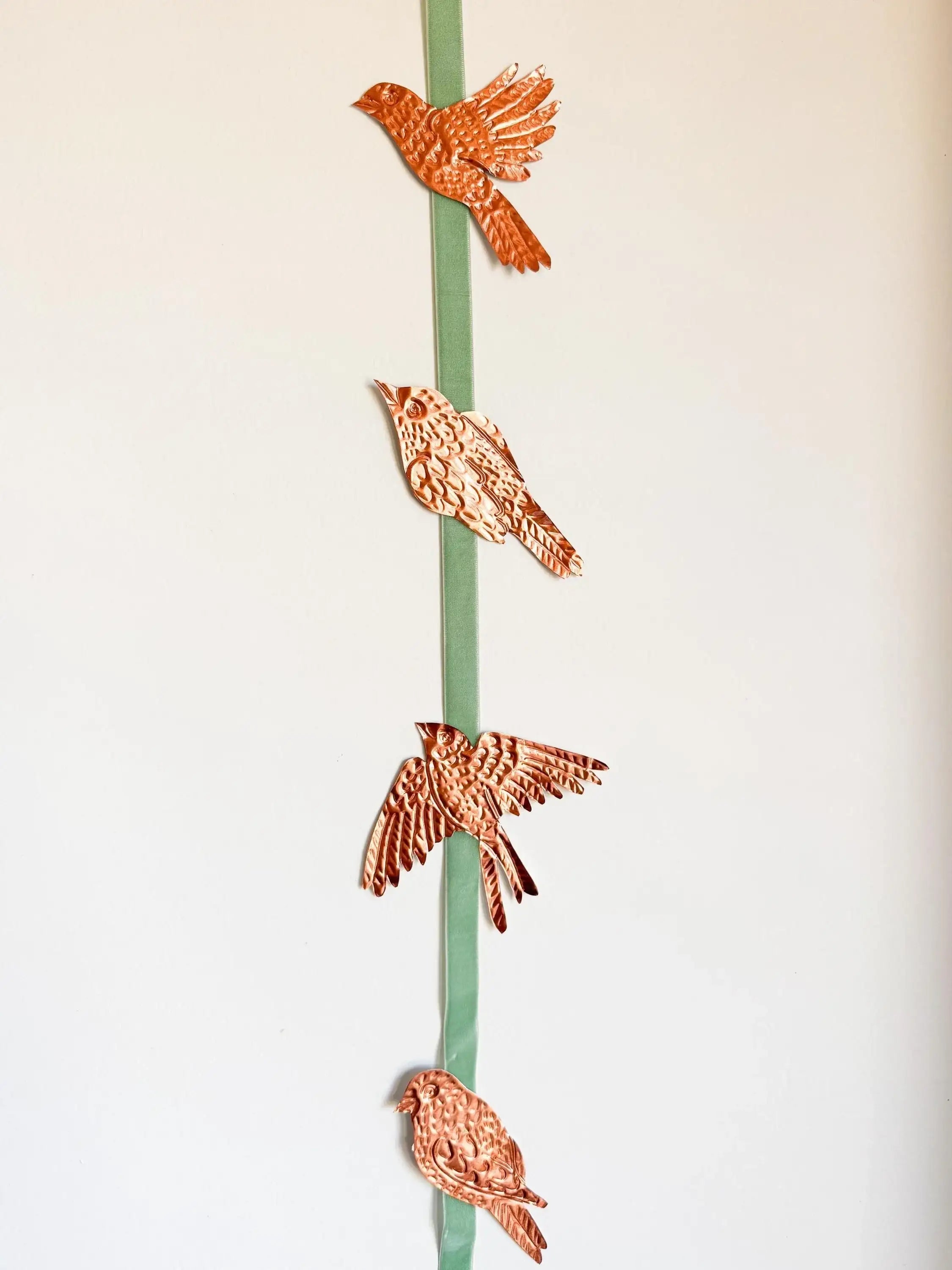 Birds Metal Foil Garland Embossing Kit - DIY embossed metal craft kit - makes tin garland, ornaments, and decorations - crafting party kit