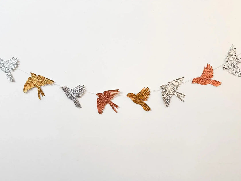 Tin Year Anniversary Gift - DIY Tin Embossing Craft Kit - makes tin garland, ornaments, and decorations