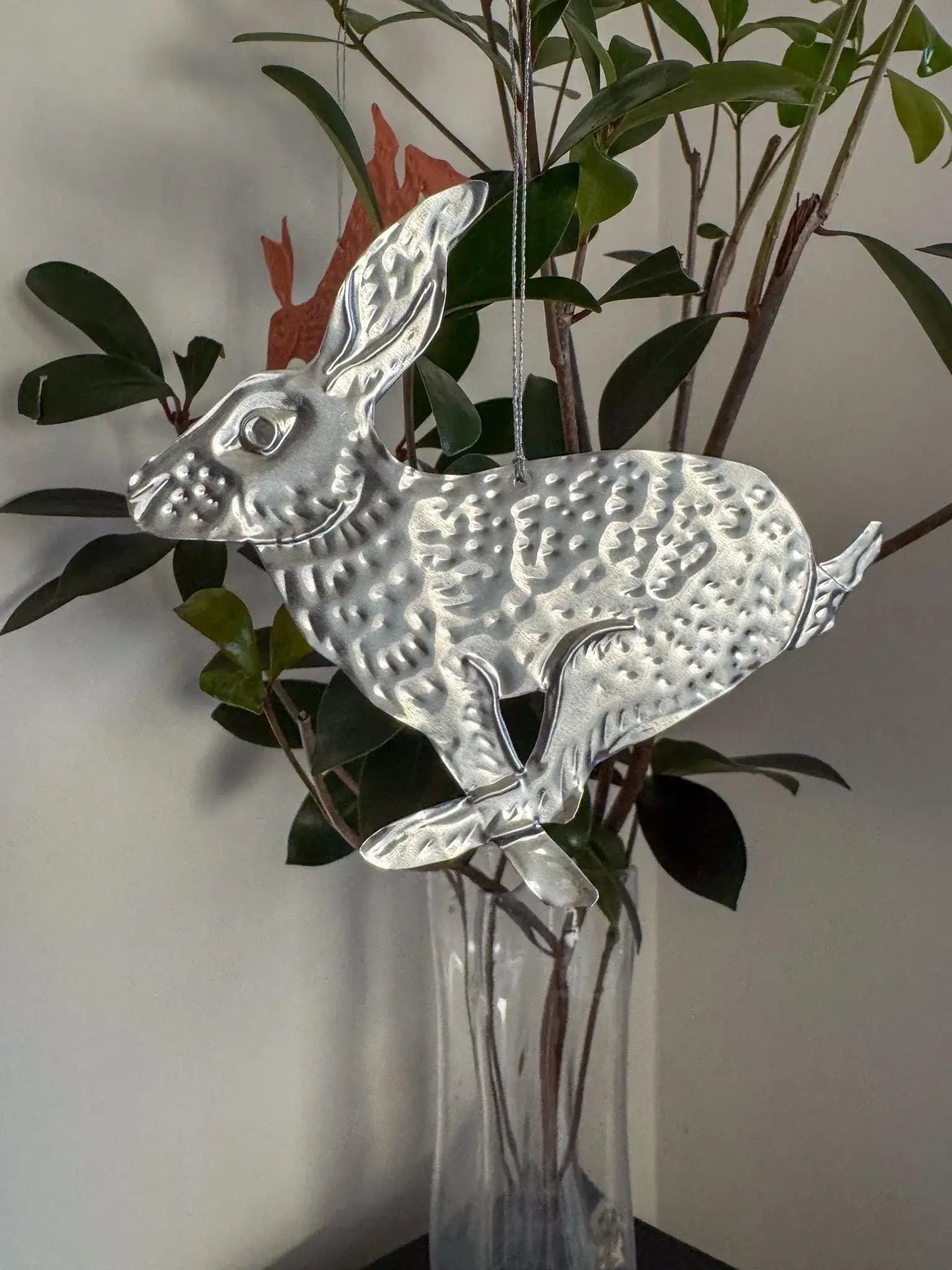 Rabbits DIY Tin Embossing Kit - DIY embossed metal foil craft kit - makes tin garland, ornaments & decorations - Easter crafting party kit