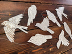 Birds Metal Foil Garland Embossing Kit - DIY embossed metal craft kit - makes tin garland, ornaments, and decorations - crafting party kit