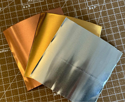 Tin Embossing Metel Foil Sheets - Pack of 6 Embossing Kit embossing sheet refills