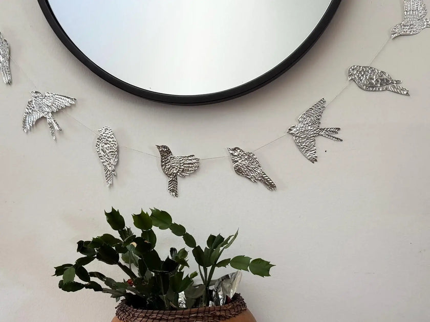 Tin Year Anniversary Gift - DIY Tin Embossing Craft Kit - makes tin garland, ornaments, and decorations