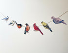 Song Birds illustrated paper garland - Thread Your Own bird bunting art banner - bird watcher gift