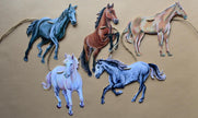 Horse Garland - illustrated paper garland - equestrian party decor - horse lover gift - horse nursery - cowgirl gift