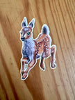 Spotted Fawn Sticker, Baby Deer Illustration Vinyl Sticker, Woodland Animal Decal for Laptop, Water Bottle & Journal, Nature Lover Gift