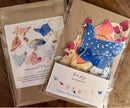 Chicken garland - illustrated paper garland - pet hens and a rooster art banner - chicken gifts - chicken party decor