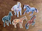 Dun Horse Sticker, Running Horse Decal for Water Bottle Laptop Journal, Equestrian Vinyl Sticker Gift for Cowgirl Western Lover