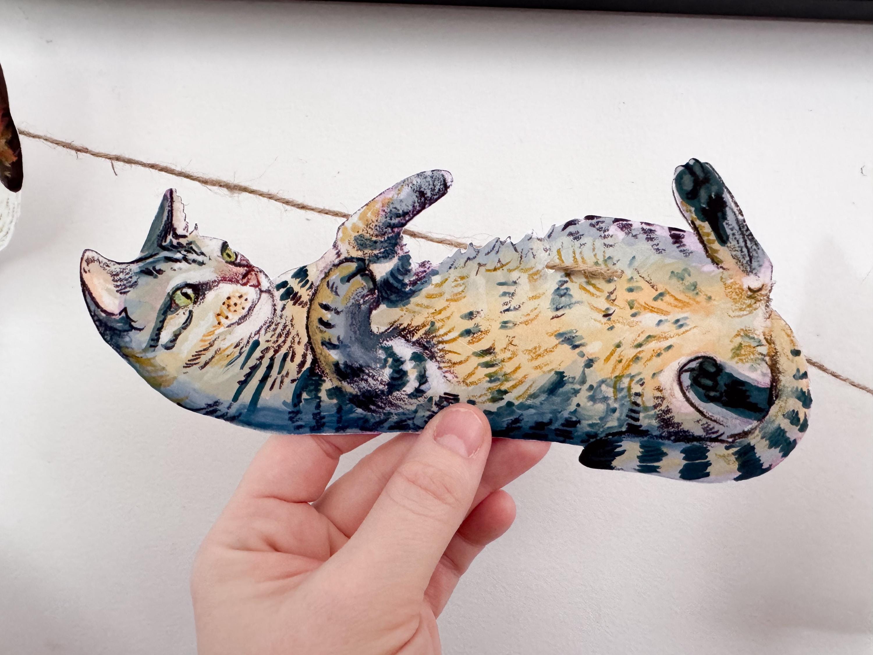 Cats illustrated paper garland
