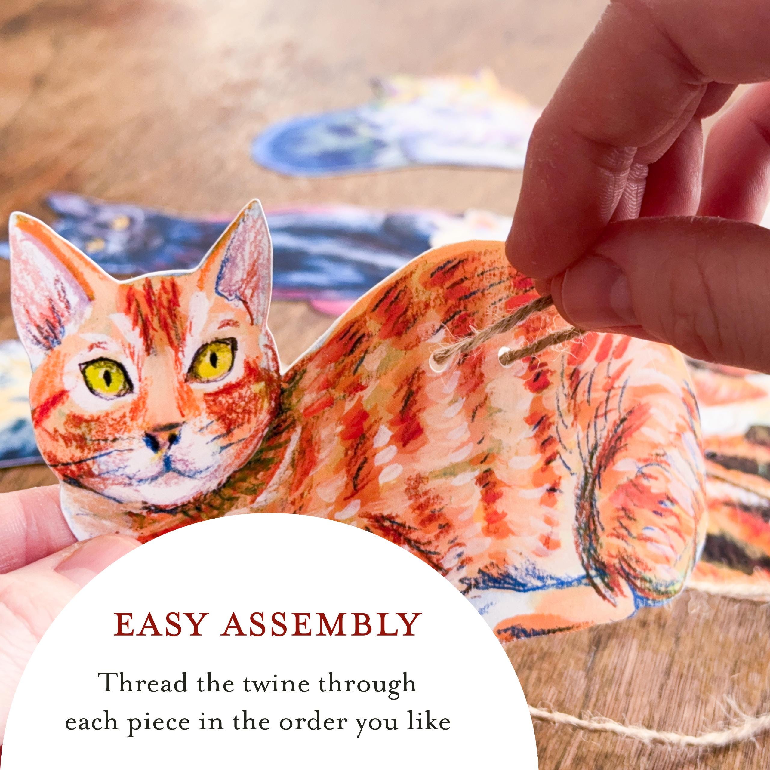 Cats illustrated paper garland