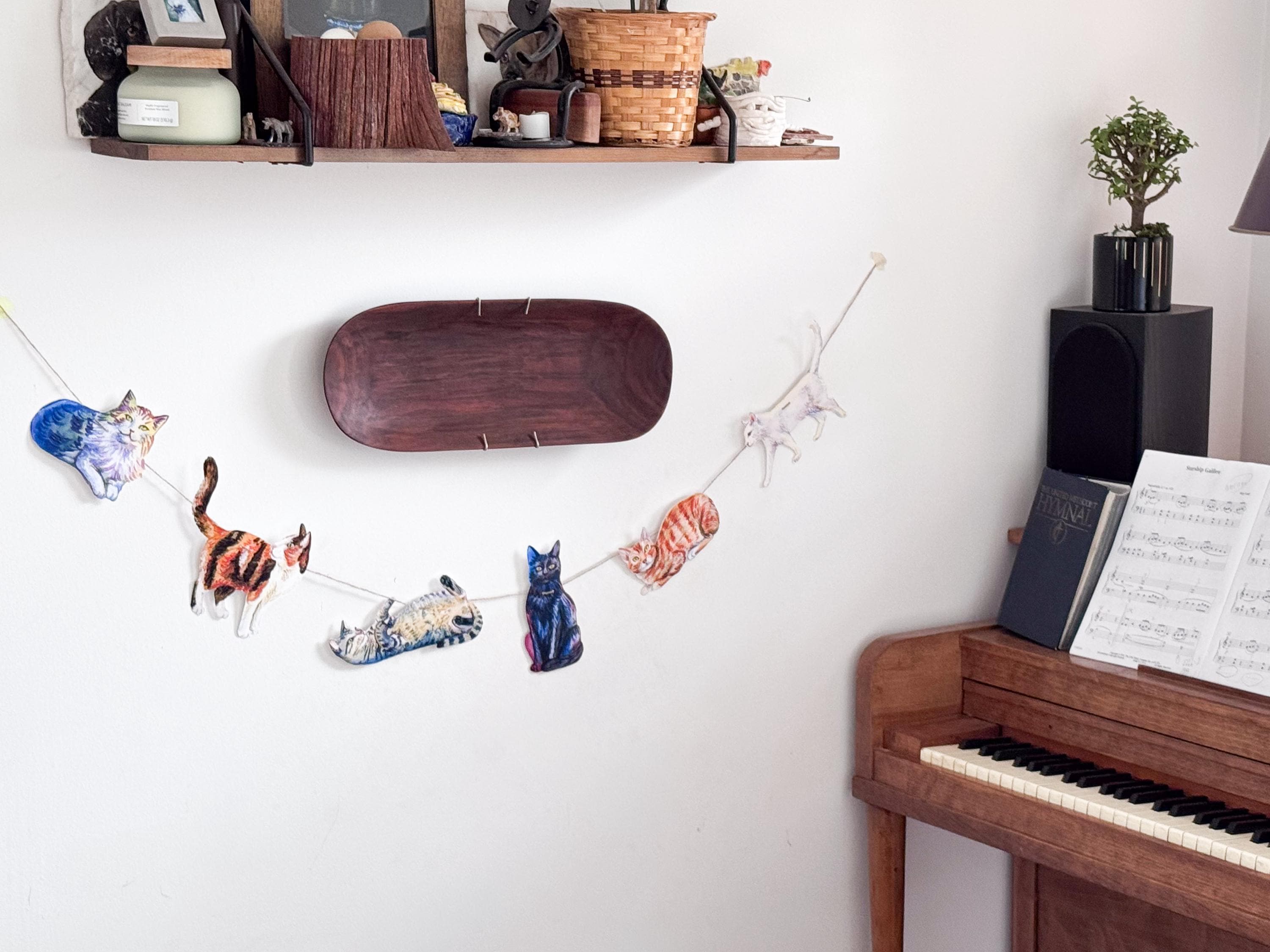 Cats illustrated paper garland