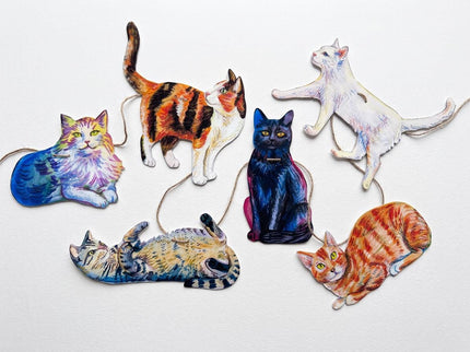 Cats illustrated paper garland