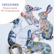 Rabbits Garland - illustrated hares paper banner - Easter bunny bunting