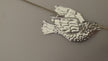 Embossed Tin Bird Garland - hand embossed metal flying bird and flower bunting - folk art tin birds wall banner